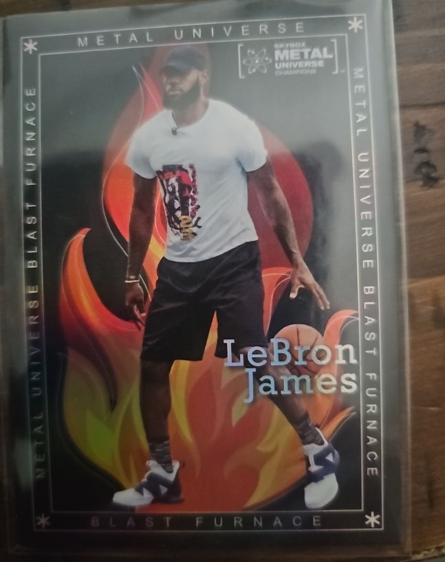 2021 Skybox Metal Universe Champions #BF-24 LeBron James Blast Furnace — front