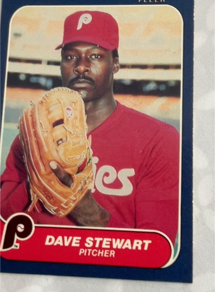 1986 Fleer #453 Dave Stewart — front