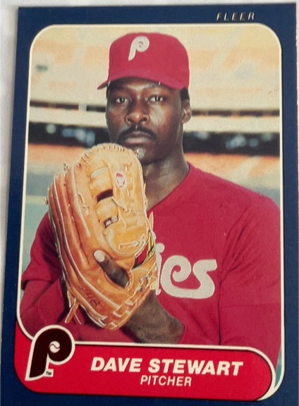 1986 Fleer #453 Dave Stewart — front