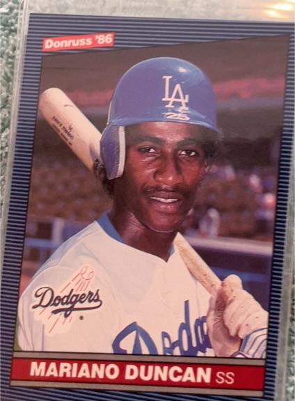 1986 Donruss #128 Mariano Duncan — front