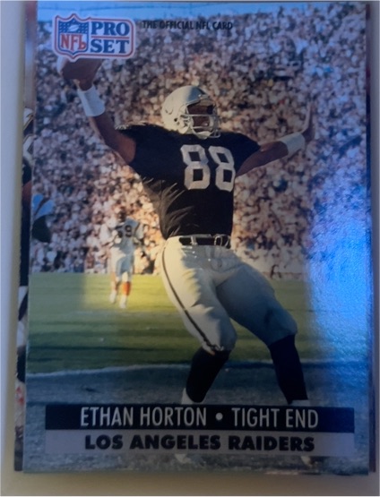 1991 Pro Set #545 Ethan Horton Los Angeles Raiders — front
