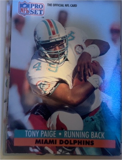 1991 Pro Set #566 Tony Paige — front