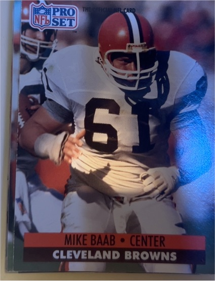 1990 Pro Set #61 Mike Baab — front