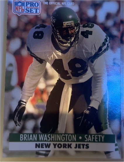 1991 Pro Set #611 Brian Washington — front