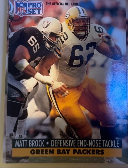 1991 Pro Set #505 Matt Brock — front