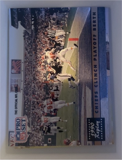 1990 Pro Set #339 Chiefs Clinch Playoff Berth Steve DeBerg — front