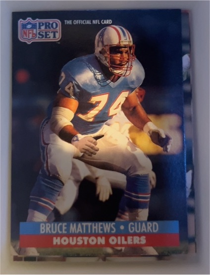 1991 Pro Set #166 Bruce Matthews — front