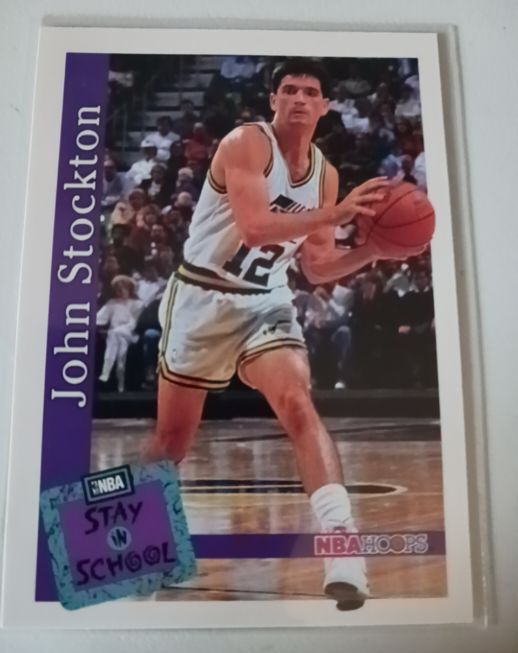 1992-93 NBA Hoops #486 John Stockton — front
