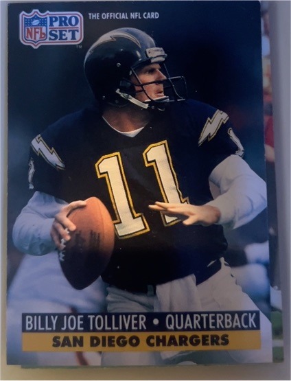 1991 Pro Set #287 Billy Joe Tolliver — front
