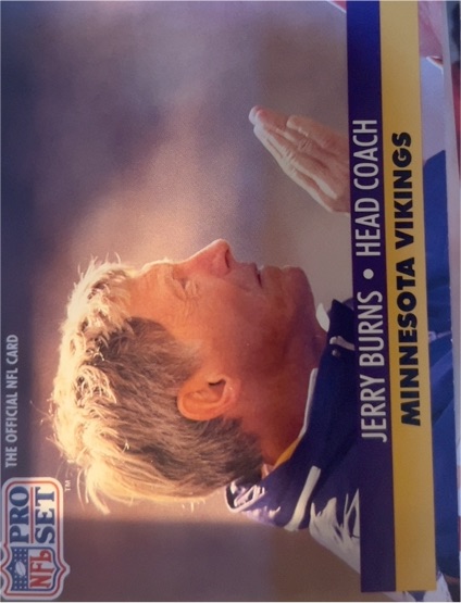 1991 Pro Set #225 Jerry Burns — front
