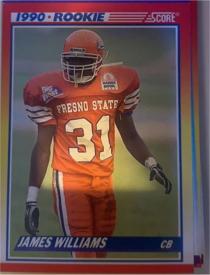 1990 Score #641 James Williams Rookie Card — front
