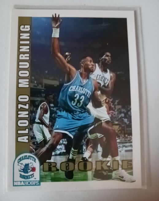 1992-93 Hoops #361 Alonzo Mourning Rookie — front
