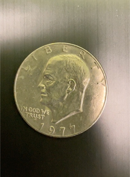 1977 Eisenhower Dollar Coin — front