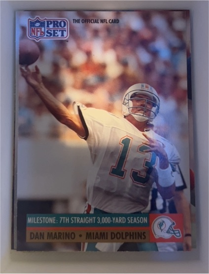 1991 Pro Set #25 Dan Marino — front