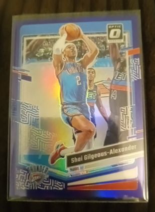 2023-24 Donruss Optic #104 Shai Gilgeous-Alexander Silver Holo Prizm Thunder — front