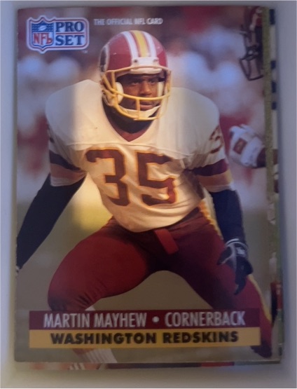 1991 Pro Set #321 Martin Mayhew — front