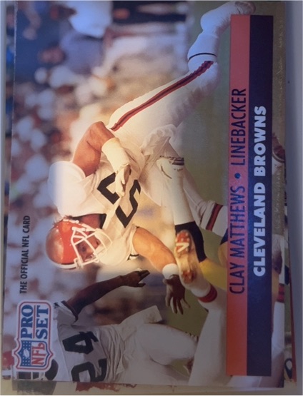 1991 Pro Set #122 Clay Matthews — front