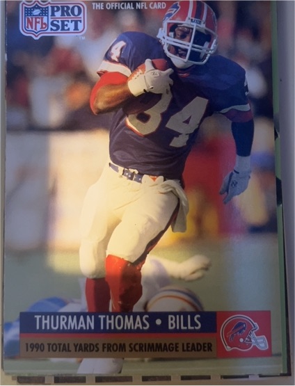1991 Pro Set #13 Thurman Thomas — front