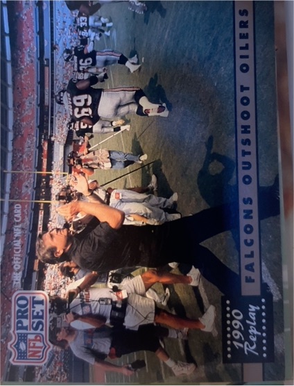 1991 Pro Set #325 Falcons Outshoot Oilers — front