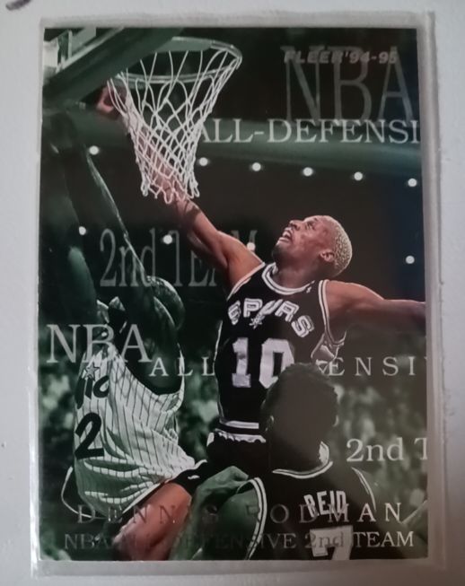 1994-95 Fleer #9 Dennis Rodman All-Defensive Team — front