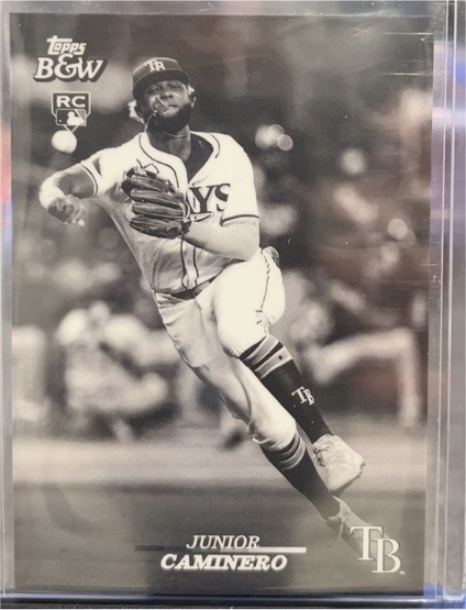2024 Topps Black and White #55 Junior Caminero — front