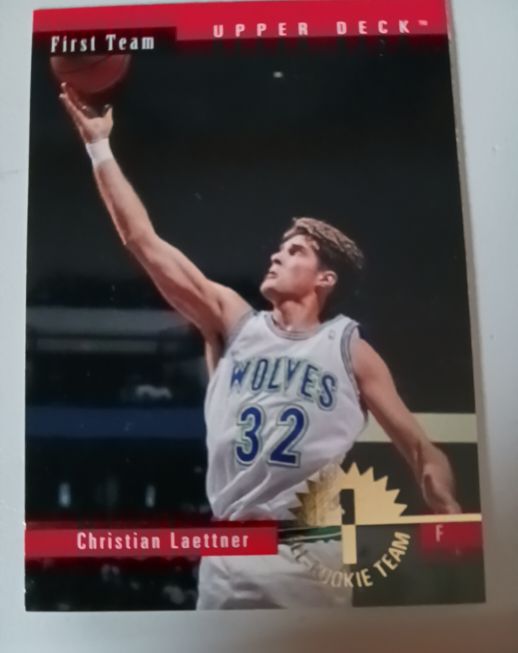 1993-94 Upper Deck #AR3 Christian Laettner All-Rookie Team Insert Card — front