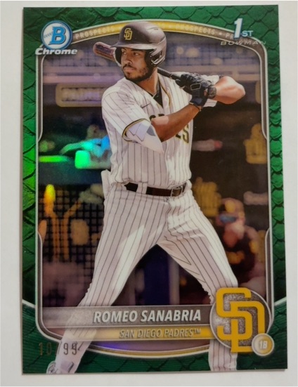 2025 Bowman Chrome 1st Prospects #BCP-3 Romeo Sanabria — front