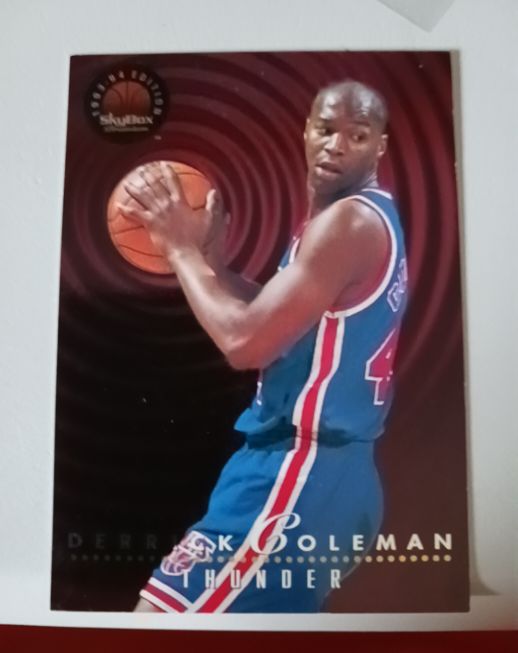 1993-94 SkyBox Premium #TL4 Derrick Coleman Thunder & Lightning — front