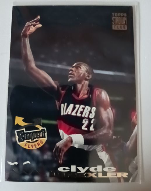 1993-94 Topps Stadium Club #354 Clyde Drexler Frequent Flyers — front