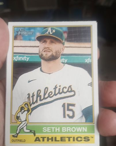 2025 Topps Heritage #292 Seth Brown — front
