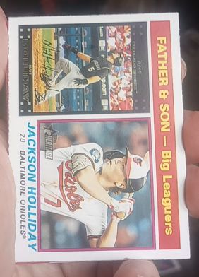 2025 Topps Heritage #66 Jackson Holliday Father & Son Matt Holliday — front