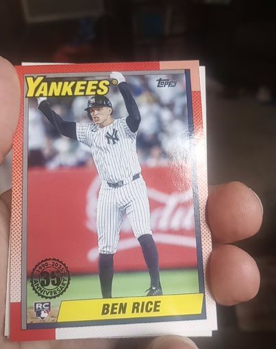 2025 Topps Series 1 #T90-19 Ben Rice — front