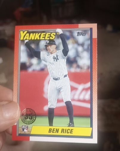 2025 Topps #T90-19 Ben Rice 1990 Topps Baseball 35th Anniversary Rookie — front