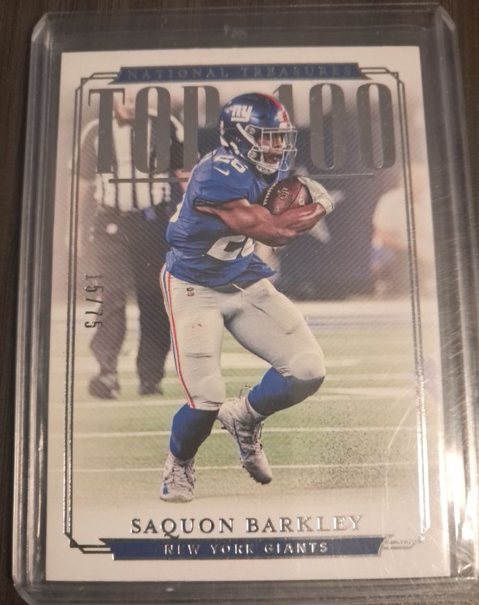2018 Panini National Treasures Top 100 Collection #TOP-41 Saquon Barkley — front