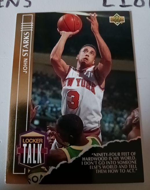 1993-94 Upper Deck Locker Talk #LT14 John Starks — front