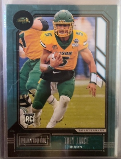 2021 Panini Chronicles Draft Picks Playbook #334 Trey Lance — front