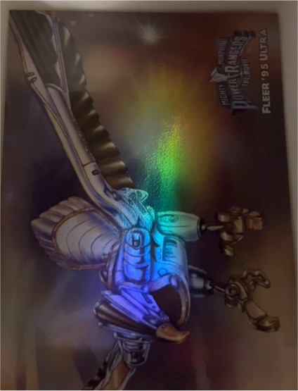 1995 Fleer Ultra Mighty Morphin Power Rangers Holofoil Zord Card — front