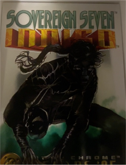 1995 DC Legends Power Chrome Sovereign Seven Indigo #147 — front