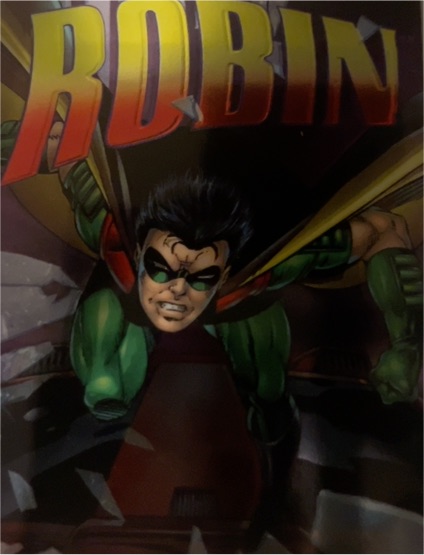 1995 SkyBox DC Legends Power Chrome Hard Hitters #H-8 Robin — front