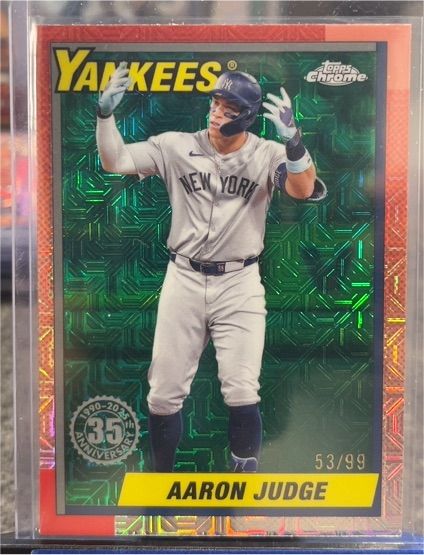 2025 Topps Series 1 1990 Topps Chrome Silver Pack #T90C-82 Aaron Judge — front
