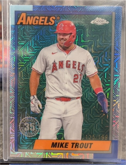 2025 Topps Chrome 1990 Silver Pack #T90C-54 Mike Trout — front