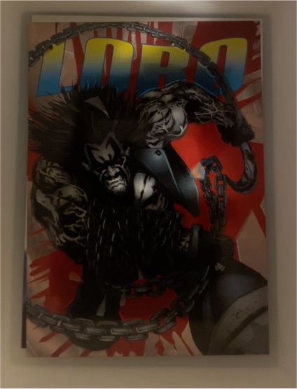 1995 SkyBox DC Power Chrome Legends Lobo Hard Hitters #H-18 — front