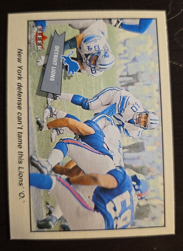 2001 Fleer Tradition #349 Detroit Lions Team Action — front