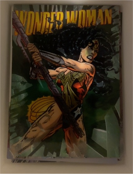 1995 SkyBox DC Legends Power Chrome Hard Hitters Wonder Woman #H-12 — front