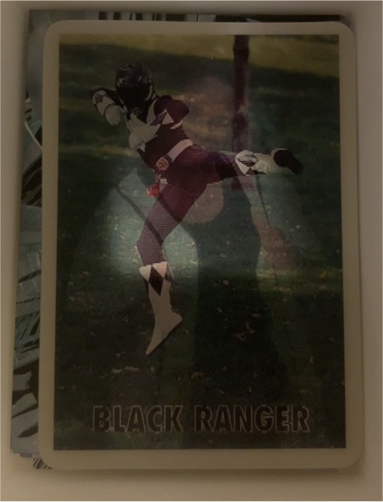 1994 Trix Cereal Mighty Morphin Power Rangers #P4 Black Ranger — front