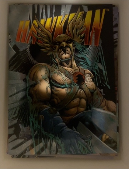 1995 SkyBox DC Legends Power Chrome Hard Hitters #H-6 Hawkman — front