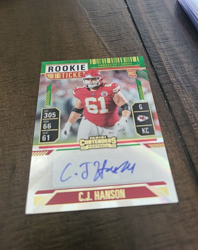 2024 Panini Contenders Football Rookie Ticket #234 C.J. Hanson — front
