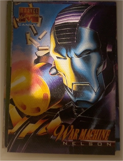 1995 Fleer Marvel Masterpieces Canvas #22 War Machine — front