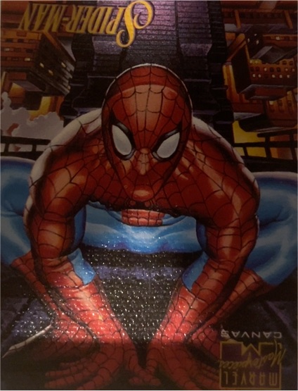 1994 Marvel Masterpieces Spider-Man Canvas Card — front
