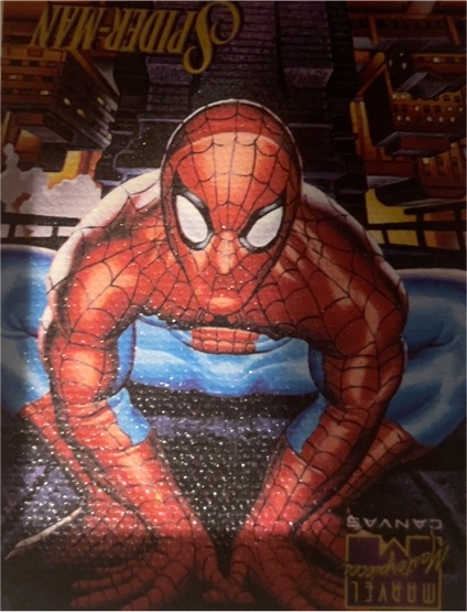 1995 Marvel Masterpieces Spider-Man #20 Canvas Card — front